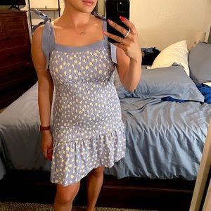 Doria Peony Print Smock Minidress